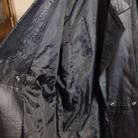 Otello Pelle leather trench coat - Picture 6 of 12